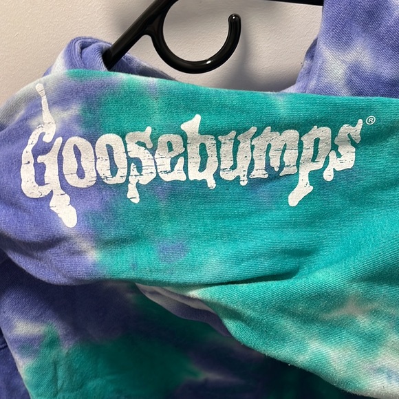 Tie-dye Goosebumps Hoodie (Size Large, Blue and Green tie-dye) - Picture 4 of 4